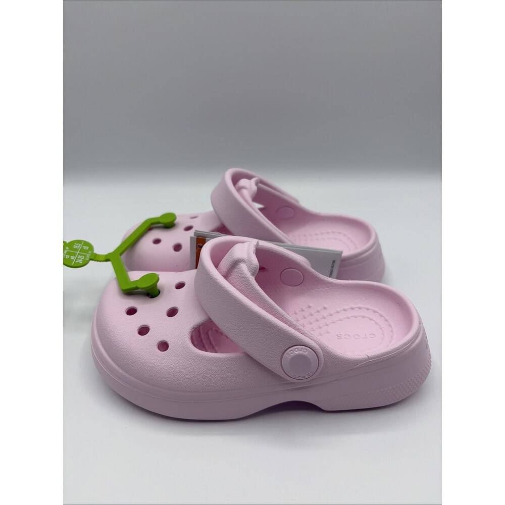 Crocs Classic Mary Jane Clog Light Pink Girl Kids Size C 8 EUR 25 NWT 210616-6ZW - Picture 4 of 10